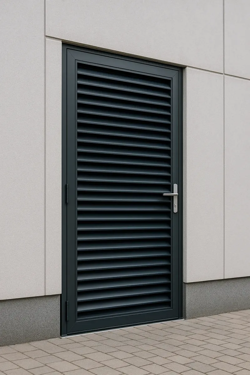 steel louvred doors - professional steel doors available in Basildon from UK manufacturers